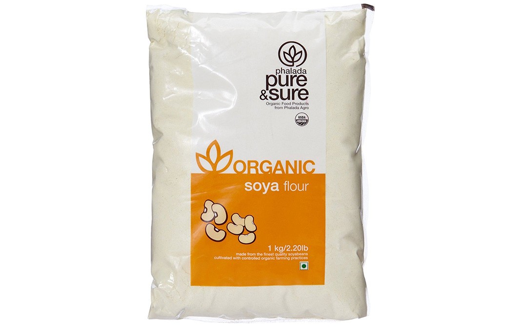 Pure & Sure Organic Soya Flour    Pack  1 kilogram